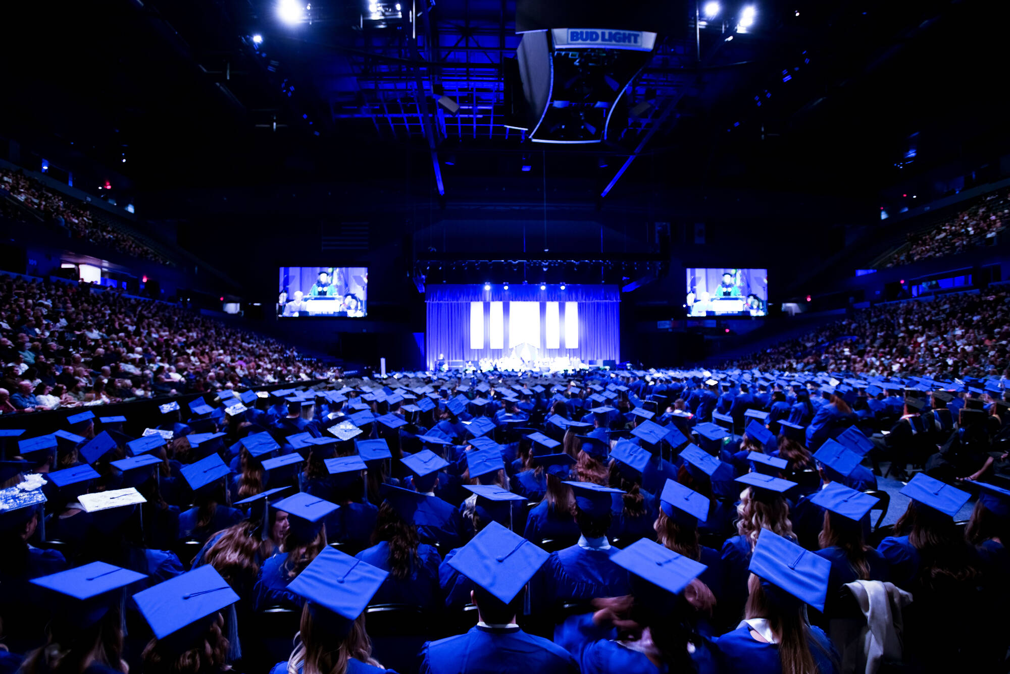 Graduates fill Van Andel Arena during the fall Commencement ceremony December 6.